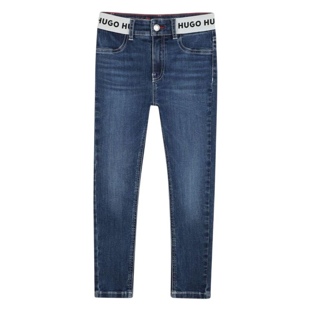 Hugo Boys Denim Logo Skinny Jeans / Blue
